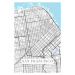 Mapa San Francisco white, (26.7 x 40 cm)