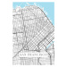 Mapa San Francisco white, 26.7 × 40 cm