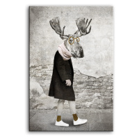 Obraz na plátně HIPSTER MRS. ELK různé rozměry Ludesign ludesign obrazy: 70x50 cm