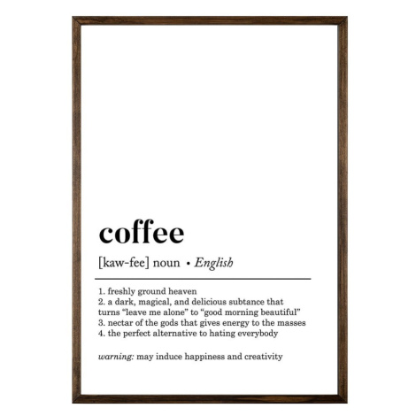 Plakát v rámu 50x70 cm Coffee – Wallity