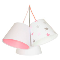 Maco Design Závěsná lampa do dětského pokoje Zsofia 3 světla bílá/růžová