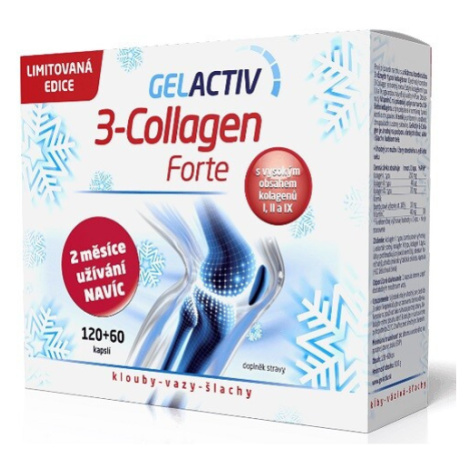 GelActiv 3-Collagen Forte Dárkové bal. cps.120+60 SALUTEM Pharma