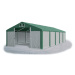 Garážový stan 5x6x2,5m střecha PVC 560g/m2 boky PVC 500g/m2 konstrukce ZIMA Zelená Zelená Šedé