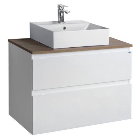 AQUALINE ALTAIR sestava koupelnového nábytku, š. 87,1 cm, bílá/dub emporio AI290-01