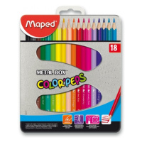 Pastelky Color Peps Metal Box 18 barev Maped