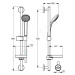 IDEAL STANDARD Idealrain Sprchová souprava 80, 1 proud, chrom B9501AA