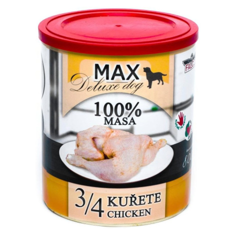 Max Deluxe Dog konzerva 3/4 kuřete 800g