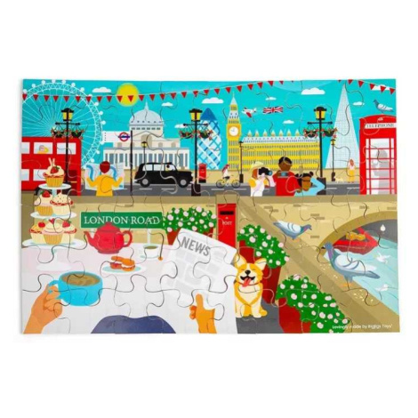 Bigjigs Toys Dřevěné podlahové puzzle Londýn