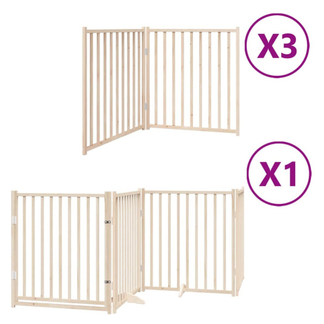 vidaXL Zábrana pro psy s dvířky skládací 10 panelů 800 cm topol