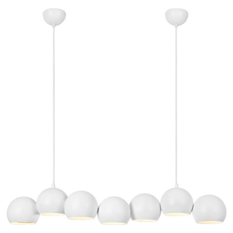 Bílé závěsné svítidlo s kovovým stínidlem Cupolo – Markslöjd