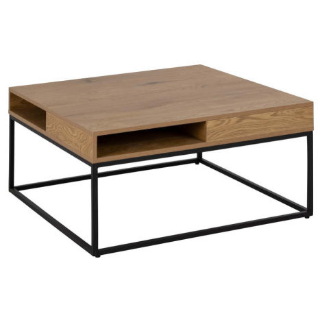Konferenční stolek s deskou v dubovém dekoru v tmavě přírodní barvě 80x80 cm Willford – Actona