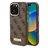 Guess GUHMP16LU4GPRW iPhone 16 Pro 6.3 hnědá/brown hardcase 4G Logo Plat