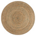 Flair Rugs koberce Kusový koberec Capri Jute Natural/Blue kruh Rozměry koberců: 133x133 (průměr)