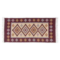Kusový oboustranný vzorovaný koberec KILIM - ROMBY švestková 60x120 cm Multidecor