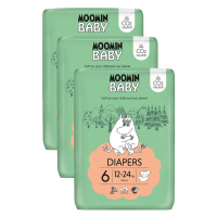 Moomin Baby 6 Maxi 12–24 kg měsíční balení eko plen 102 ks