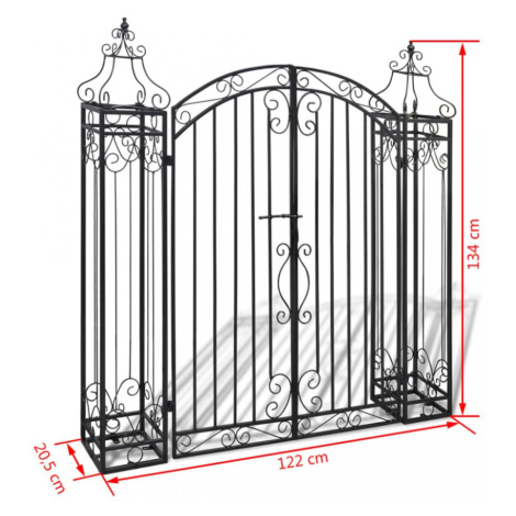Okrasná zahradní brána kov Dekorhome 134 cm vidaXL