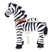 PonyCycle Mechanický jezdící kůň (na kolečkách) pro děti - zebra varianta: Velikost 4