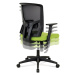 Kancelářská židle na kolečkách KOLTA –  s područkami, černá/zelená