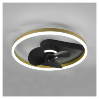 Reality Leuchten Stropní ventilátor Borgholm s LED, CCT, černá