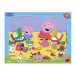 Puzzle 12 Peppa Pig si hraje deskové tvary