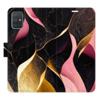 iSaprio Flip pouzdro Gold Pink Marble 02 pro Samsung Galaxy A71