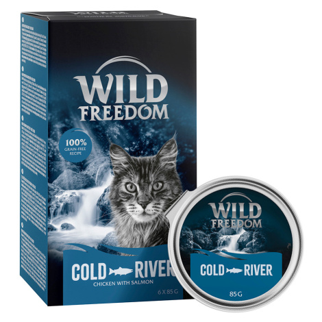Výhodné balení Wild Freedom Adult vaničky 24 x 85 g - cold river - losos a kuřecí