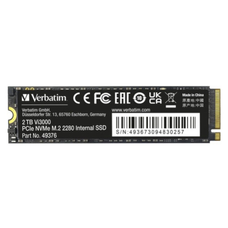 VERBATIM SSD Vi3000 Internal PCIe NVMe M.2 SSD 2TB