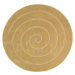 Béžový vlněný koberec Think Rugs Spiral, ⌀ 180 cm