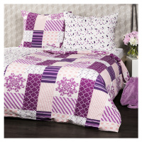 4Home Krepové povlečení Patchwork violet