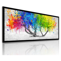 Obraz na plátně COLORS TREE B různé rozměry Ludesign ludesign obrazy: 120x50 cm