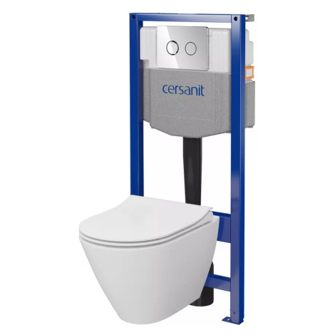 Podomítkový WC set City Oval B988 ovládací tlačítko pneumatické kulaté CERSANIT