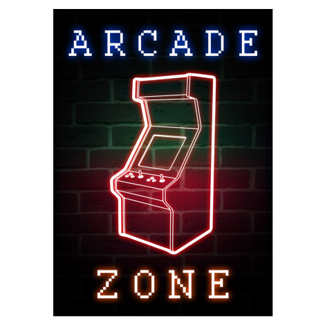 Umělecký tisk Arcade Zone, (30 x 40 cm)