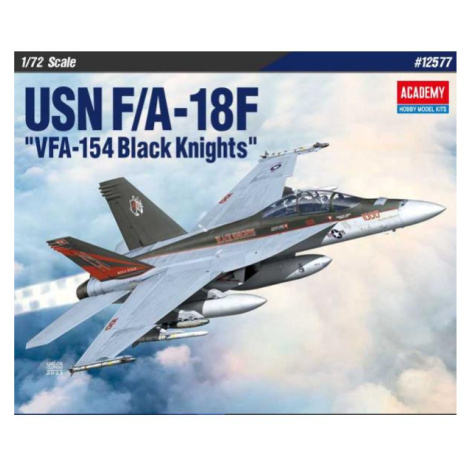 Model Kit letadlo 12577 - USN F/A-18F "VFA-154 Black Knight" (1:72)