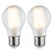 PAULMANN LED žárovka 7 W E27 mat teplá bílá 2ks-sada 286.42 P 28642