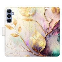 iSaprio Flip pouzdro Gold Leaves 02 pro Samsung Galaxy A25 5G