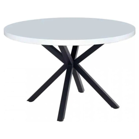 Tempo Kondela Jídelní stůl MEDOR – bílá matná/černá + kupón KONDELA10 na okamžitou slevu 3% (kup