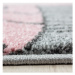 ELIS DESIGN Dětský koberec - Medvídek a hvězdy barva: šedá x růžová, rozměr: 120x170