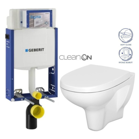 GEBERIT KOMBIFIX ECO, nádržka UP 320 bez tlačítka + WC CERSANIT ARTECO CLEANON + SEDÁTKO 110.302