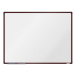 boardOK Bílá magnetická tabule s emailovým povrchem 120 × 90 cm, hnědý rám
