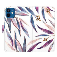 iSaprio flip pouzdro Ornamental Leaves pro iPhone 12 mini