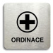 Accept Piktogram "ordinace VI" (80 × 80 mm) (stříbrná tabulka - černý tisk bez rámečku)