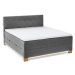 Šedá boxspring postel s úložným prostorem 180x200 cm Messina – Meise Möbel