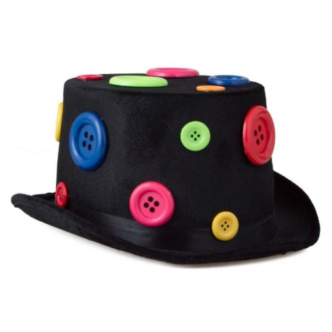 Funny Fashion Klobouk cylindr s knoflíkama