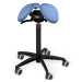 Sedlová židle SALLI Swing Barva čalounění: Kůže - modrá riflová #77237, Konstrukce: černá + stan