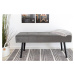 Norddan Designová lavice Elaina, šedý samet