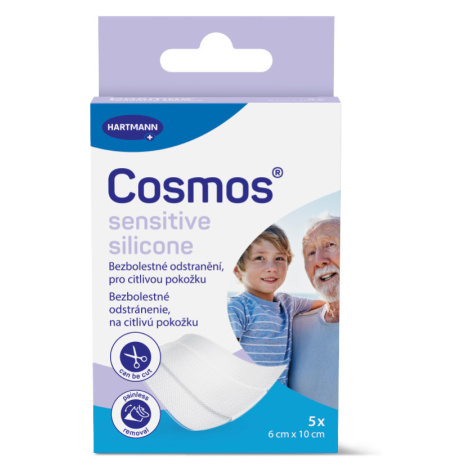 Cosmos Sensitive Silicone 6 x 10 cm ultra jemná náplast 5 ks