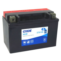 Motobaterie EXIDE ETX9-BS, 12V, 8Ah, 120A