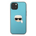 Karl Lagerfeld KLHCP13SPKMB hard silikonové pouzdro iPhone 13 Mini 5.4" blue Leather Ikonik Karl