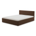 Čalouněná postel LEON s pěnovou matrací rozměr 160x200 cm Tmavě šedá