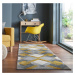 Flair Rugs koberce Běhoun Hand Carved Nimbus Grey/Ochre - 80x230 cm